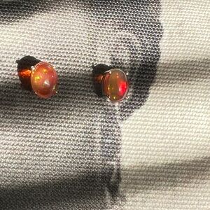 Sterling Silver Elegant Ethiopian Opal 7x5 oval Stud Earrings
